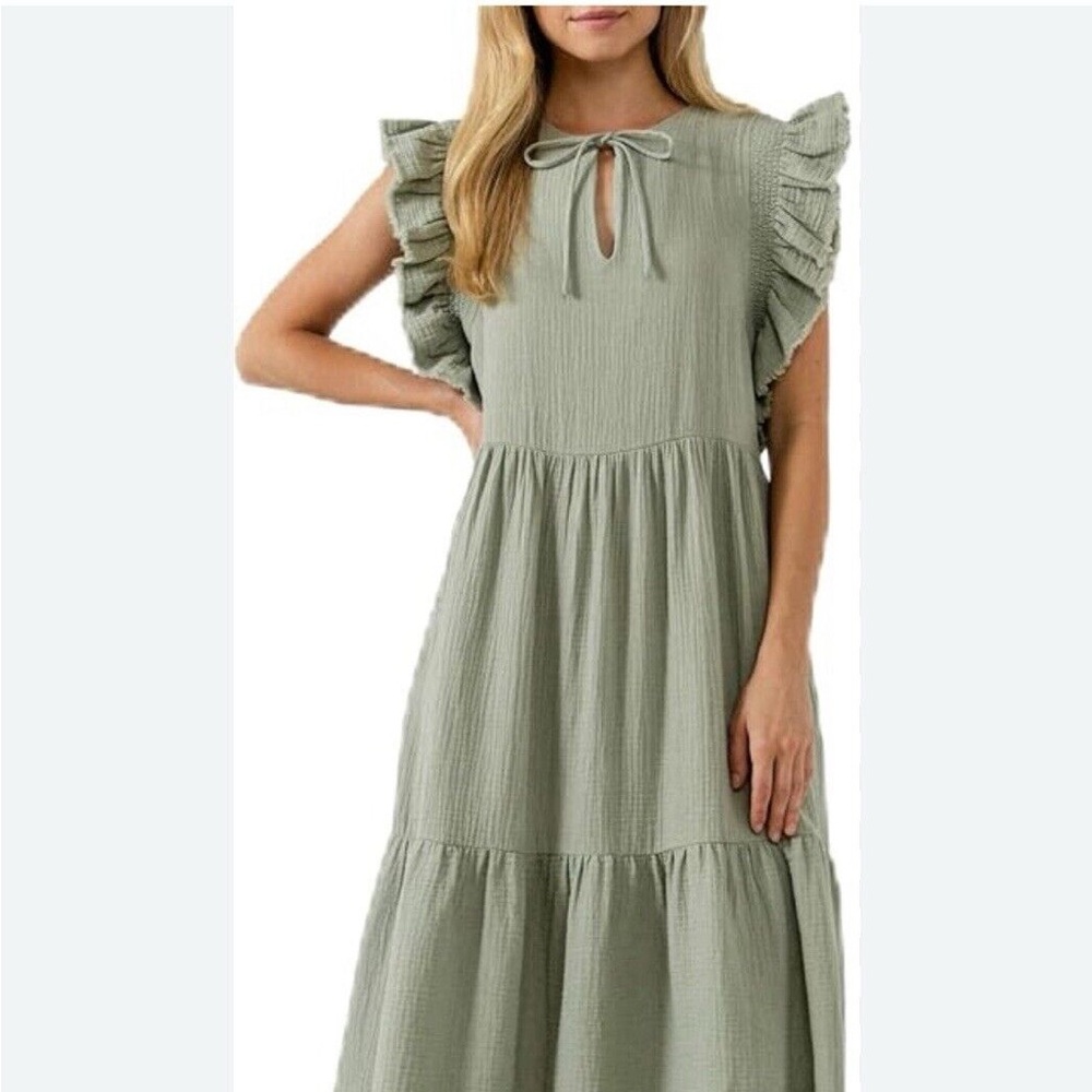 Elegant Green Maxi Dress